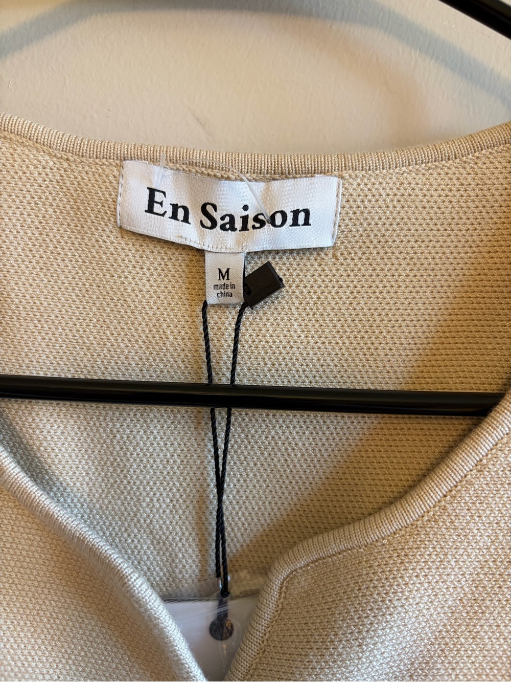 En Saison Women's Cream Peplum Sweater - Picture 3 of 6